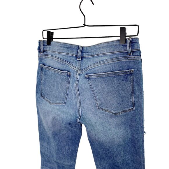 DL1961 Mara Straight Ankle Jeans Size 27 w/ Frayed Hem Side Seams 26" Inseam - Picture 4 of 11